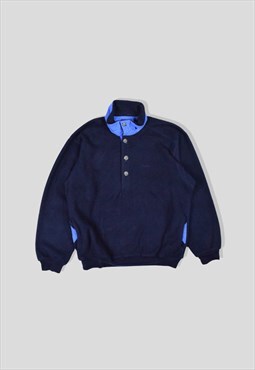 Vintage Patagonia Embroidered Logo Fleece in Navy Blue