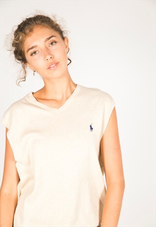 VINTAGE 80S POLO RALPH LAUREN KNIT VEST / R01808