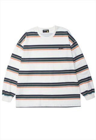 STREET TREND STRIPED LOOSE SWEATSHIRT