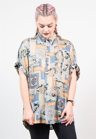 VINTAGE 90'S CRAZY OVERSIZE BOYFRIEND SHIRT