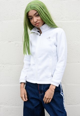 THE NORTH FACE WHITE FLEECE JACKET