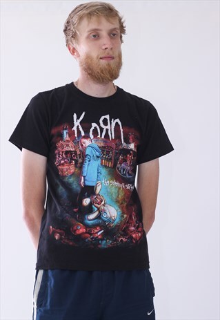 VINTAGE MENS GRAPHIC KORN T-SHIRT