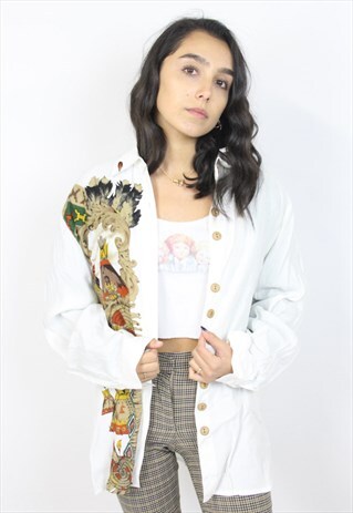 VINTAGE 90'S DETAILED NATIVE AMERICAN SHIRT