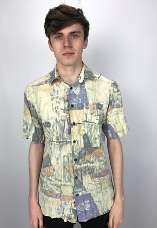 90S VINTAGE PATTERNED FESTIVAL SHIRT