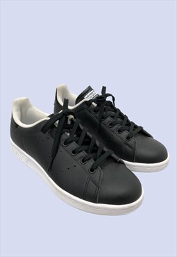 Black Smooth Leather Patent Casual Low Stan Smith Trainers