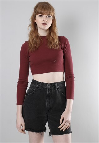 VINTAGE 90S WRANGLER BLACK DENIM CUT OFF HIGH WAISTED SHORTS