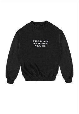 Sweatshirt black TECHNO