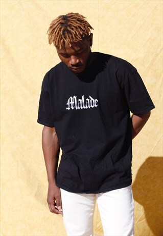 MALADE NATION T-SHIRT BLACK CHROME GRAPHIC