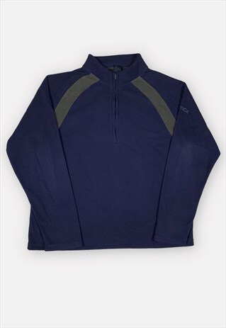 Nautica embroidered navy blue 1/4 zip fleece jumper size M