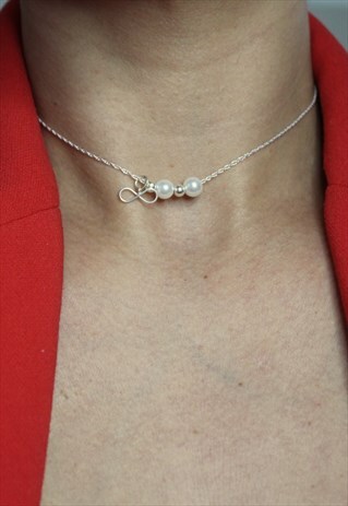 "WHEN I SAID FOREVER" CHOKER 925 STERLING SILVER