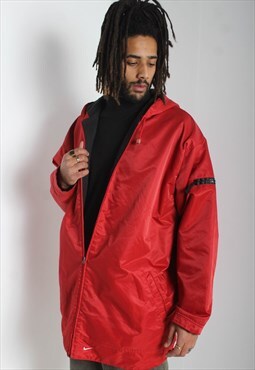 Vintage Nike Reversible Fleece Lined Padded Jacket - Red