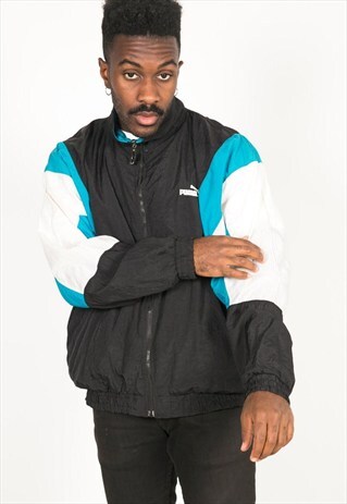 VINTAGE 80S USA PUMA SHELL SPORT JACKET / S0100