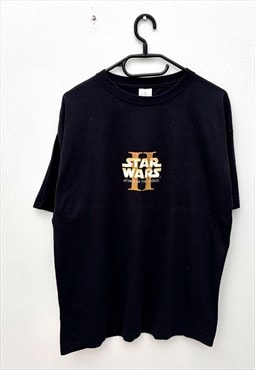 Vintage Star Wars 2002 attack of clones black T-shirt large 