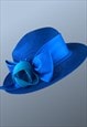 Vintage Whiteley Blue Occasion Wedding Hat 