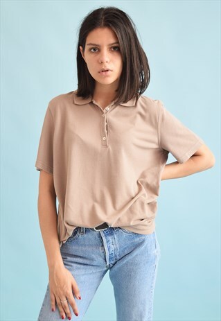 90'S RETRO NEUTRAL ATHLEISURE SPORTS POLO T-SHIRT TEE