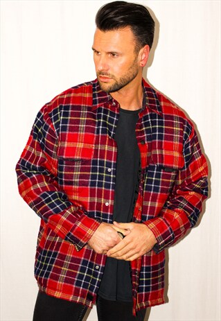 VINTAGE HEAVYWEIGHT PLAID FLANNEL SHIRT