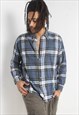 VINTAGE 90''S GRUNGE CHECK FLANNEL SHIRT MULTI