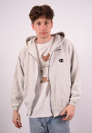 VINTAGE CHAMPION HOODIE SWEATER GREY