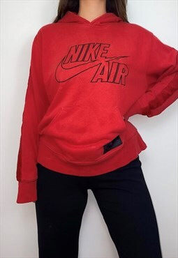 Vintage Nike Air Red Y2K Spell Out Hoodie 