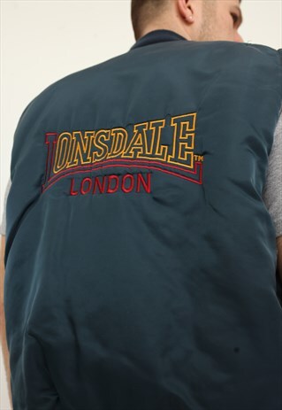 VINTAGE 90'S LONSDAY NO-SLEEVES JACKET