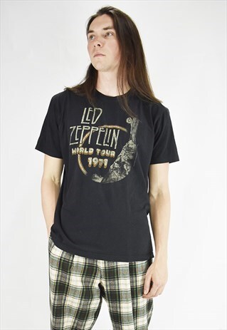 VINTAGE LED ZEPPELIN 'WORLD TOUR 1971' MUSIC T-SHIRT