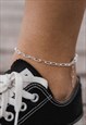 PAPER CLIP ANKLET SILVER