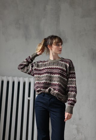 VINTAGE JEAGER SWEATER WOOL JUMPER