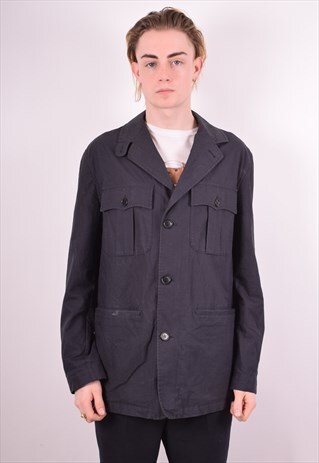 HENRI LLOYD MENS VINTAGE JACKET MEDIUM BLACK 90S
