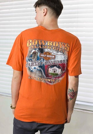 VINTAGE HARLEY-DAVIDSON POCKET T-SHIRT LOGO 90S XL 8.9
