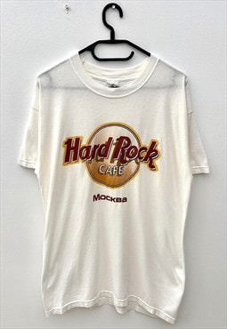 Vintage Hard Rock Cafe Moscow white T-shirt medium 