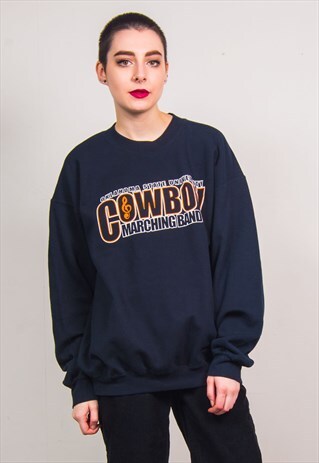 VINTAGE 90'S COWBOY MARCHING BAND USA PRINT SWEATSHIRT