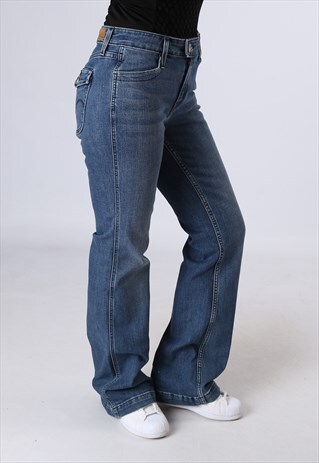LEVIS DEMI CURVE CLASSIC FLARE DENIM JEANS UK 12 (FB2C)