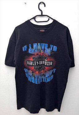 Vintage Harley Davidson England black T-shirt large  1998