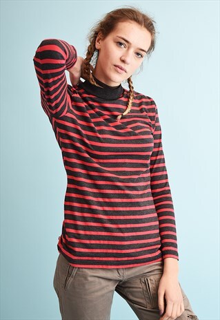 Y2K STRIPED PATTERN TEEN JUMPER TOP