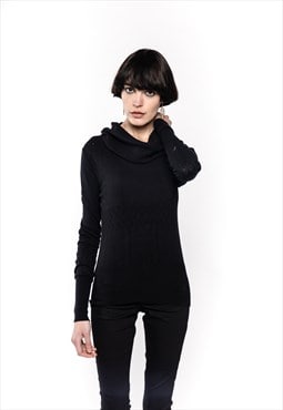 black color turtleneck knitted Jumper top