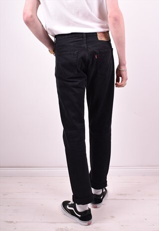 LEVI'S 501 MENS VINTAGE JEANS W30 L32 BLACK 90'S