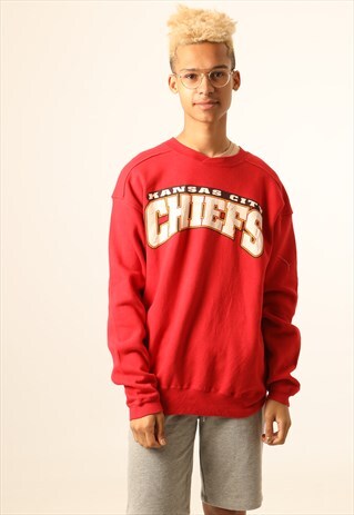 VINTAGE STARTER PRINT KANSAS CITY CHIEFS SWEATSHIRT