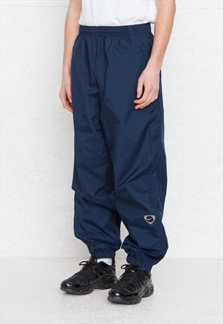 VINTAGE RETRO NAVY NIKE TRACK BOTTOMS JOGGERS