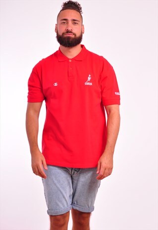 VINTAGE CHAMPION RETRO 90S EMBROIDERED POLO SHIRT
