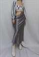 ONE OF A KIND CUT-OUT SILK SATIN SKIRT