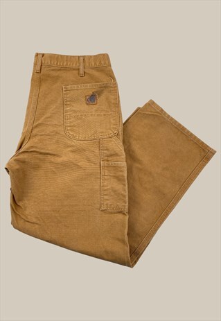 Vintage Carhartt Trousers Cargo Pants 38x30 Beige 4773