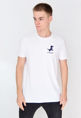 WHITE TI AMO REX (NAVY) T-SHIRT