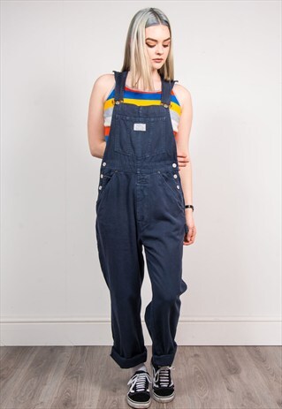 VINTAGE 90'S NAVY BLUE LEVI'S DENIM DUNGAREES