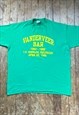 Vintage 92 Jerzees Green Print Single Stitch T - Shirt   