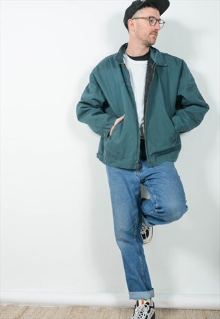 Vintage 90s Workwear Jacket USA Green Size XL