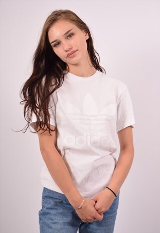 VINTAGE ADIDAS T-SHIRT TOP WHITE