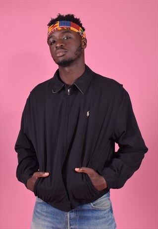 BLACK RALPH LAUREN HARRINGTON JACKET