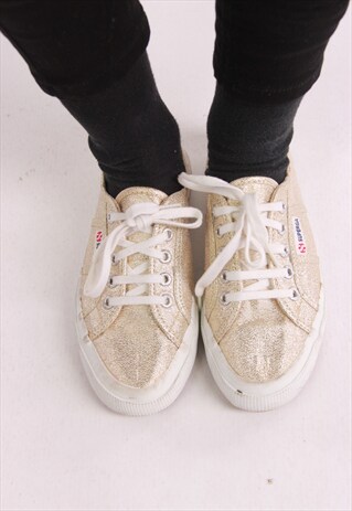VINTAGE SUPERGA GLITTER TRAINERS