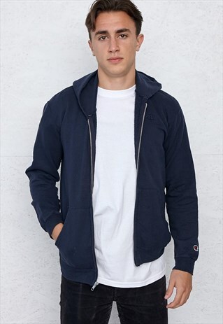VINTAGE BLUE CHAMPION TRACK ZIP HOODIE JACKET