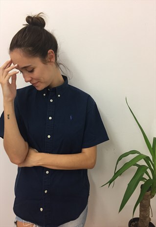 CLASSIC DARK BLUE RALPH LAUREN VINTAGE TOMBOY SHIRT